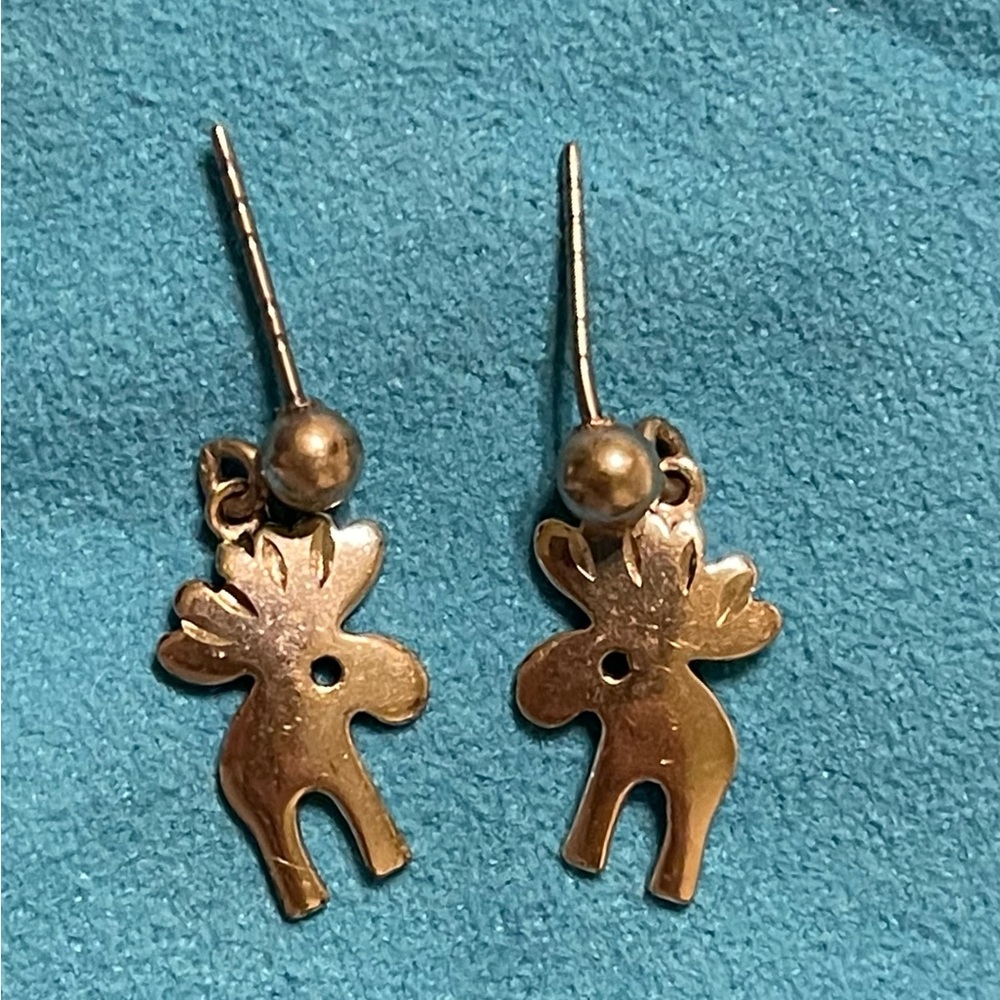 Sterling Silver Moose Post Earrings